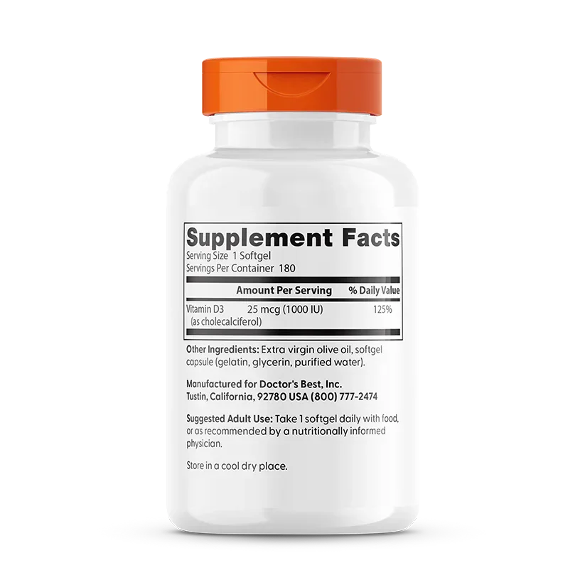 Vitamine D3 1000IU - Softgels