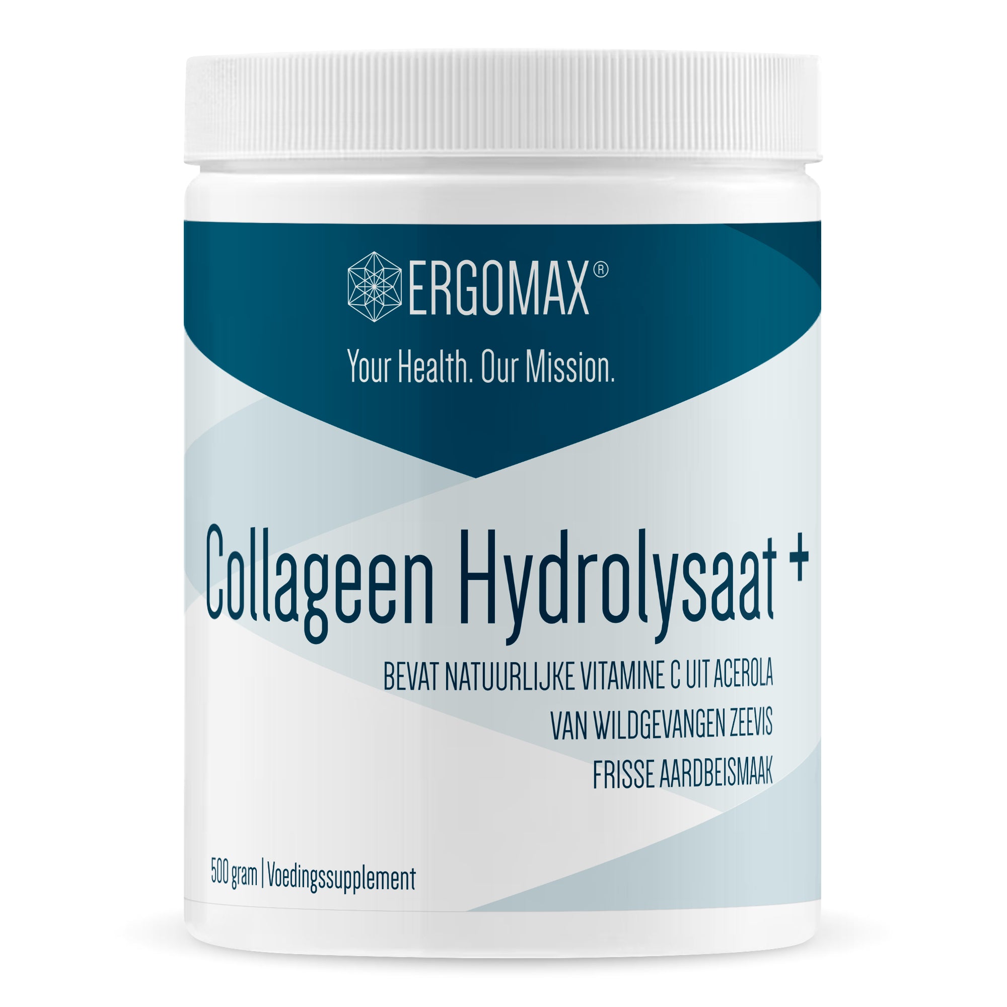 Collageen Hydrolysaat+ (Wilde Zeevis) - Aardbei - 400 gram