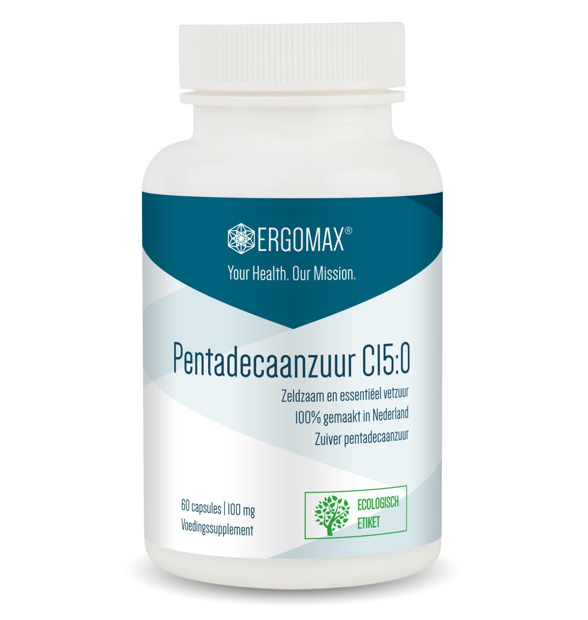 Pentadecaanzuur (C15:0) supplement in capsules voor gezonde vetzuurinname.