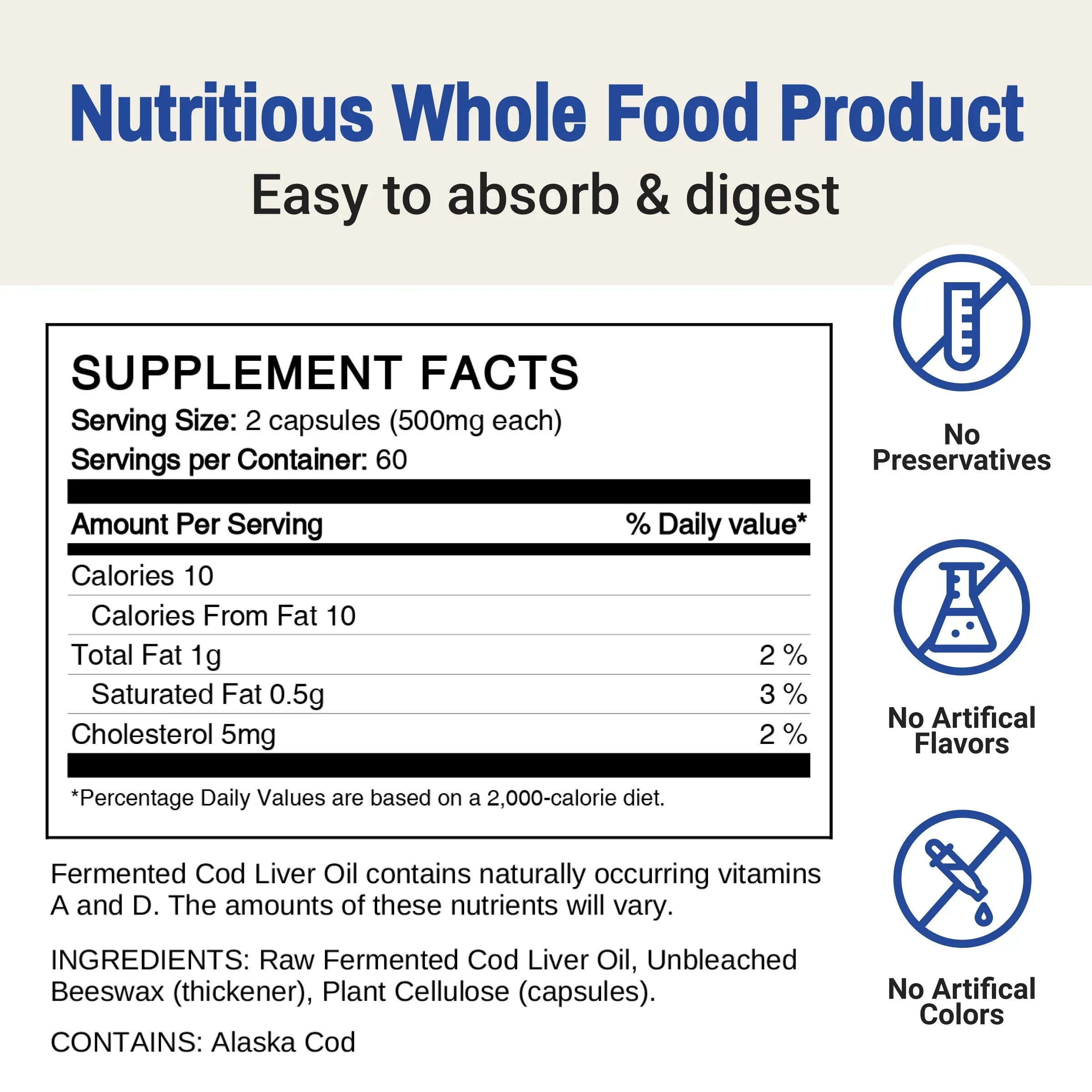 Gefermenteerde Kabeljauw Levertraan - Capsules