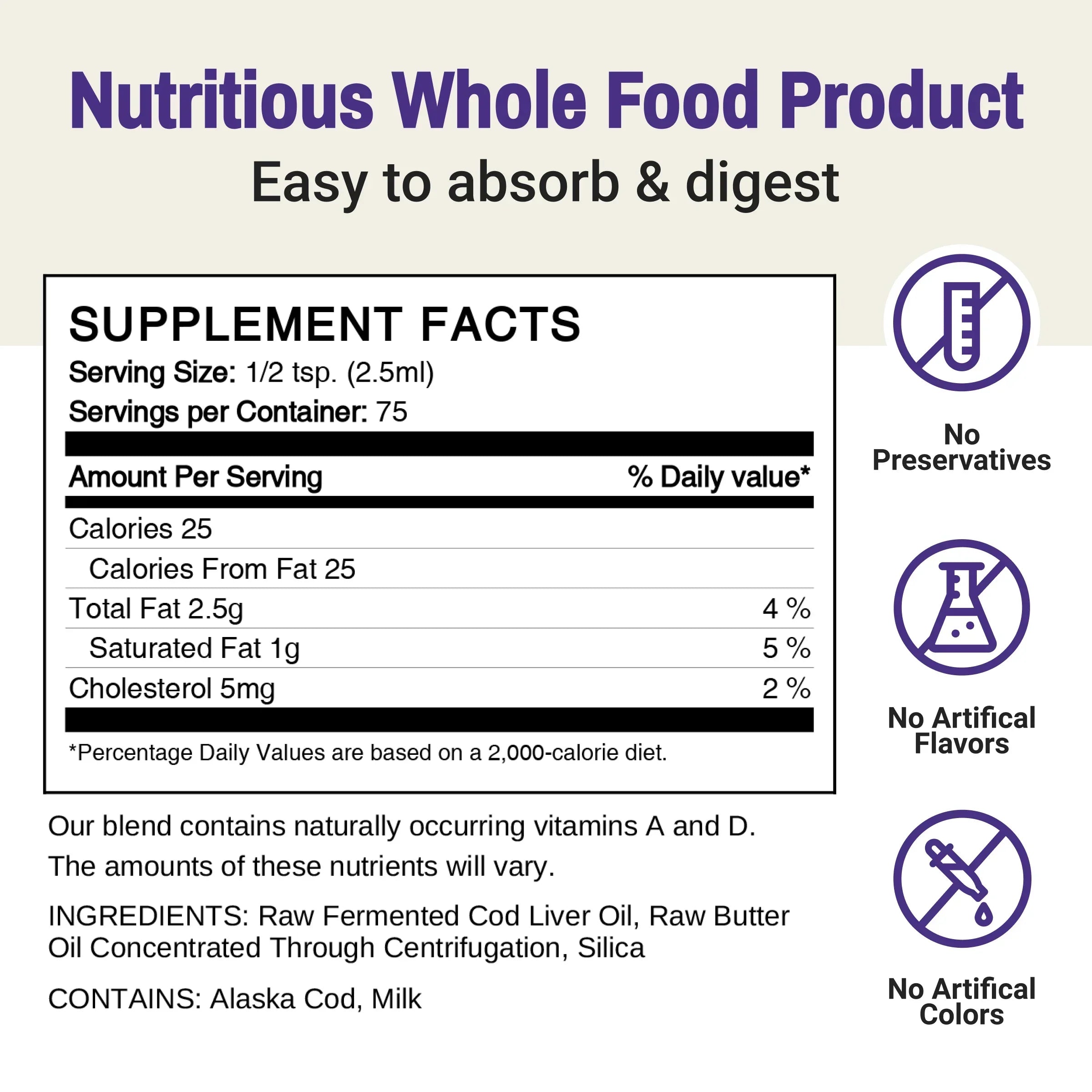 Gefermenteerde Levertraan & Boterolie Gel – Naturel