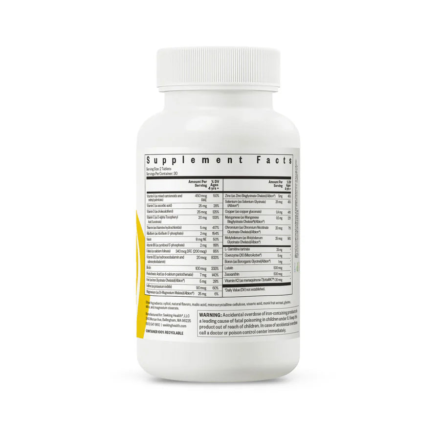 Kids Multivitamine Methyl-Vrij - 60 kauwtabletten van Seeking Health