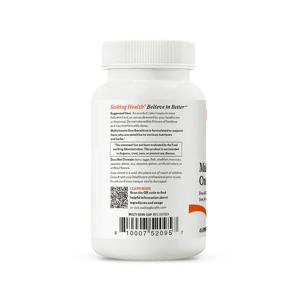 Multivitamin One Sensitive voor gevoelige personen - Seeking Health