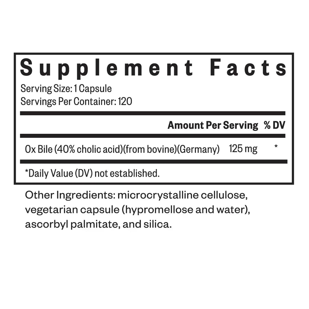Ox Bile - Ossengal - 120 capsules