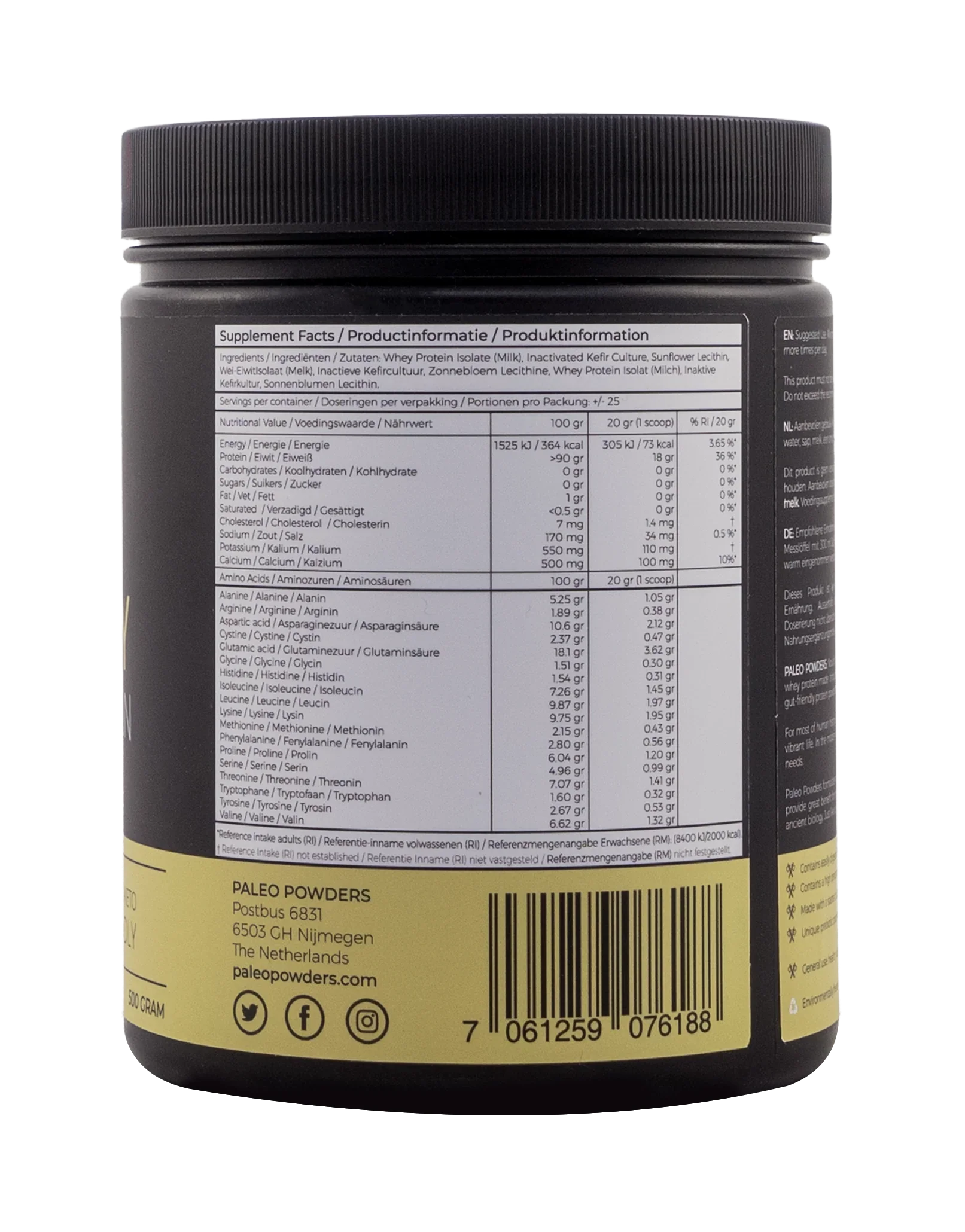 Kefir Whey - Gefermenteerd Eiwitpoeder - 500 gram