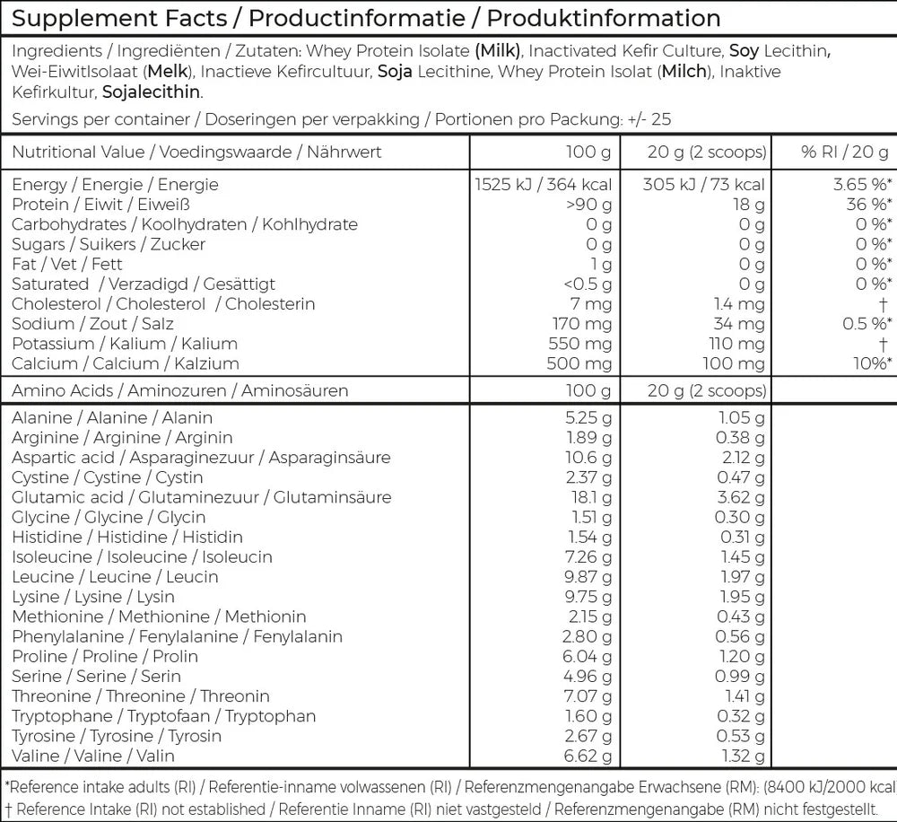 Kefir whey productinformatie 500 gram
