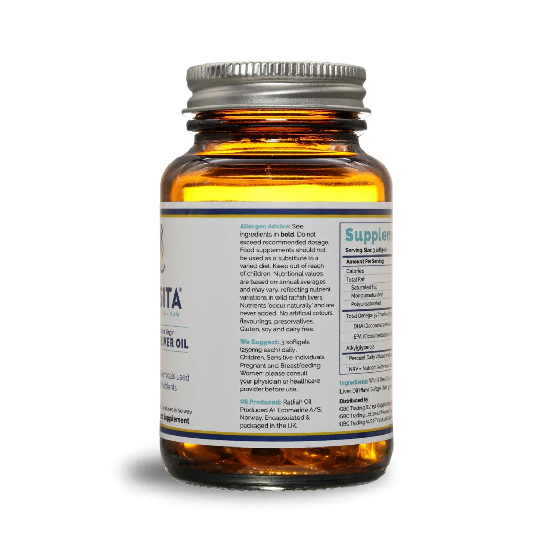Extra Virgin Draakvis Levertraan (Ratfish Oil) - 90 softgels