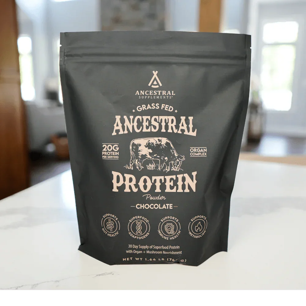 Ancestral Eiwitpoeder - Grasgevoerd & Choco- 744 gram - Ergomax