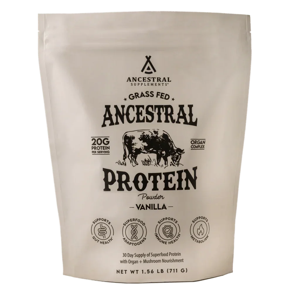 Ancestral Eiwitpoeder - Grasgevoerd & Vanille - 711 gram - Ergomax