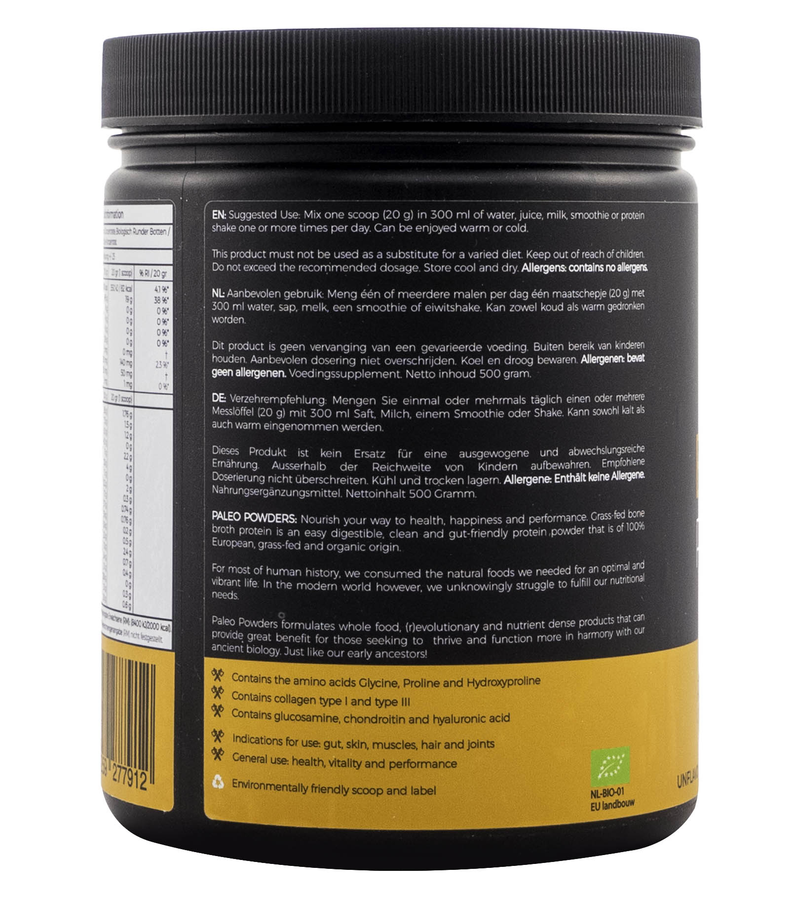 Bottenbouillon - Bone Broth - Grasgevoerde Runderen - 500 gram