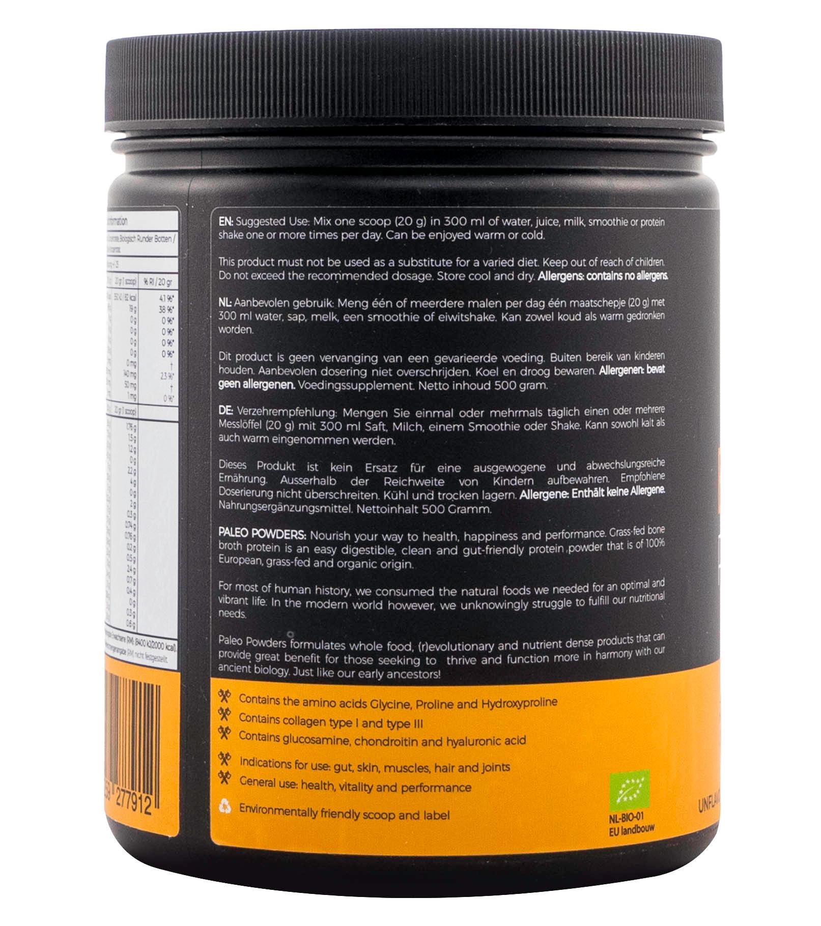 Bottenbouillon - Bone Broth - Grasgevoerde Runderen - 500 gram