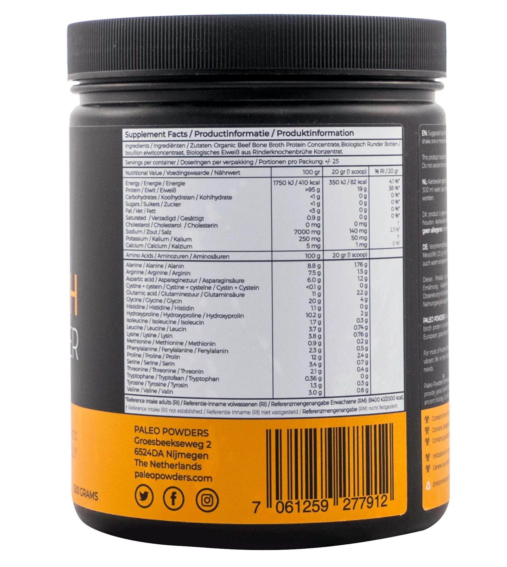 Bottenbouillon - Bone Broth - Grasgevoerde Runderen - 500 gram