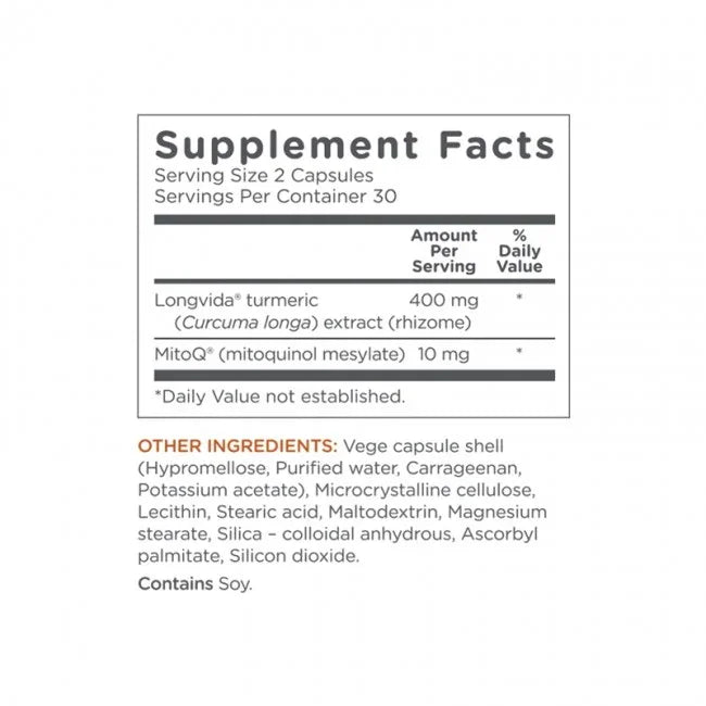 MitoQ® - Longvida® Curcumine - Ergomax