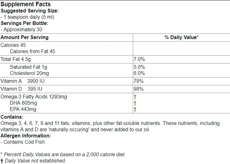 Extra Virgin Kabeljauw Levertraan - Vloeibaar - Ergomax
