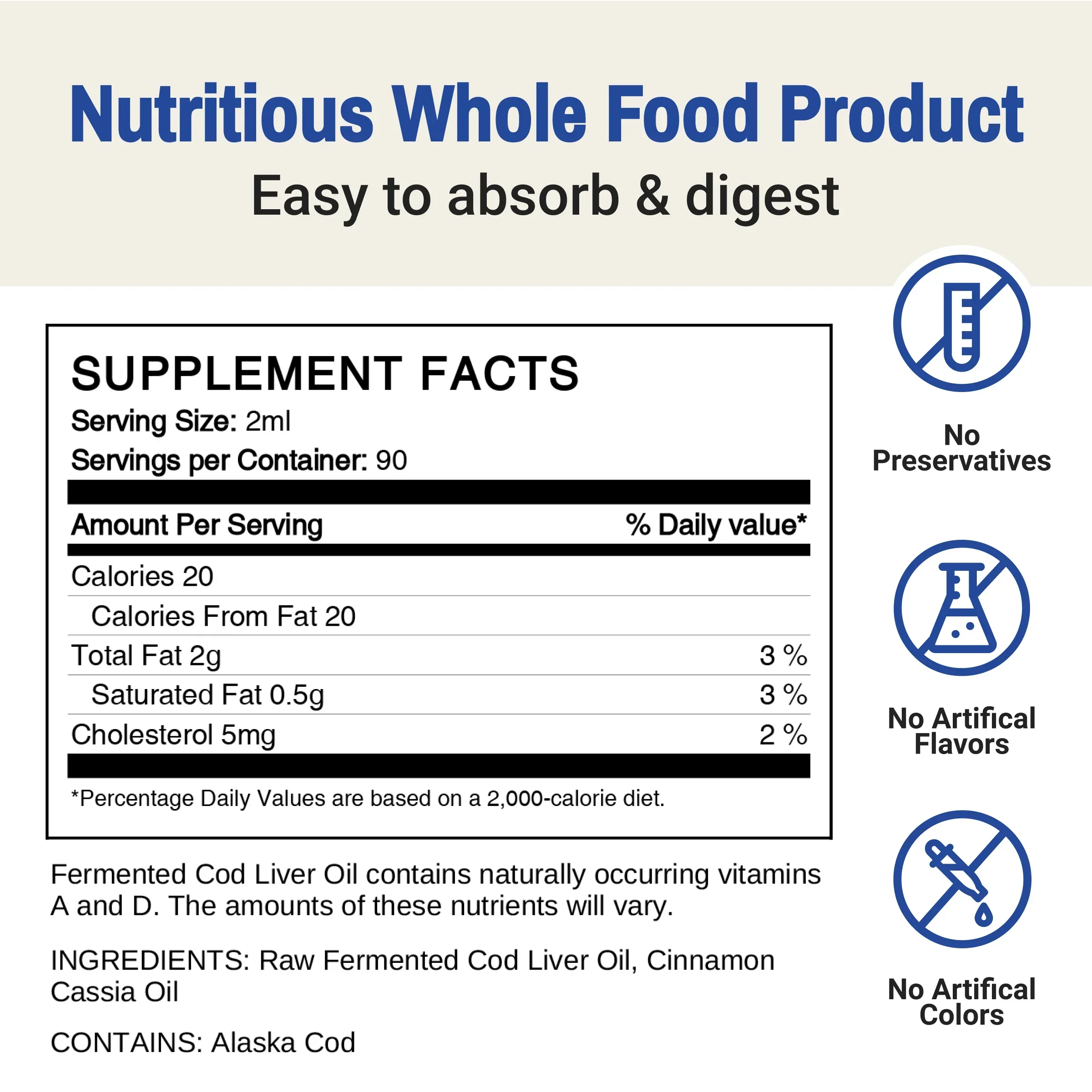 Vloeibare Gefermenteerde Levertraan - Kaneel