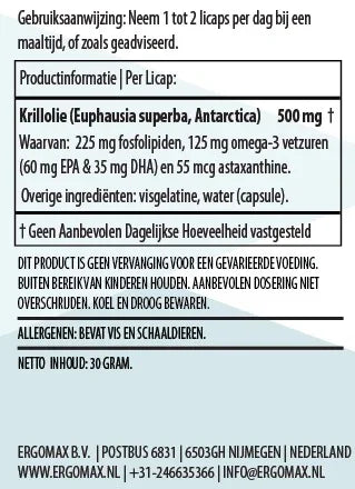 Omega-3 Krillolie - Ergomax