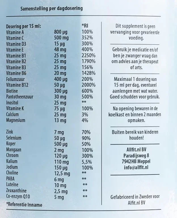 Vloeibare Multivitaminen