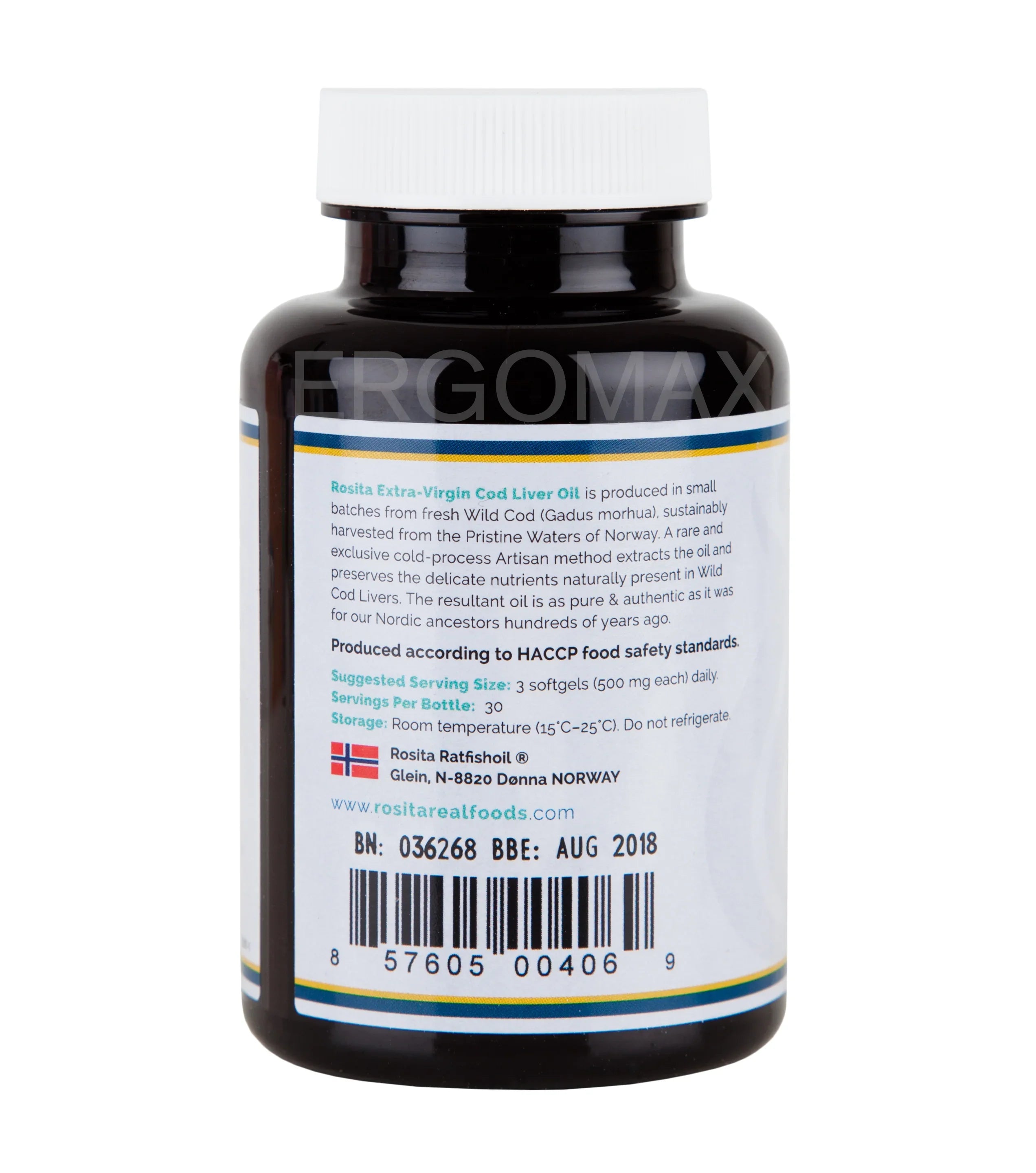 Extra Virgin Kabeljauw Levertraan - Softgels - Ergomax