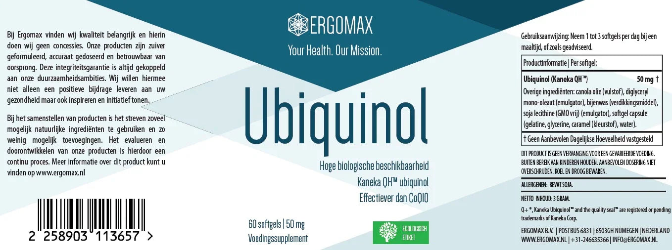 Ubiquinol - Kaneka QH® - Ergomax