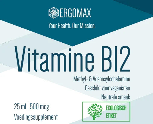 Vitamine B12 spray met methylcobalamine en adenosylcobalamine in verpakking