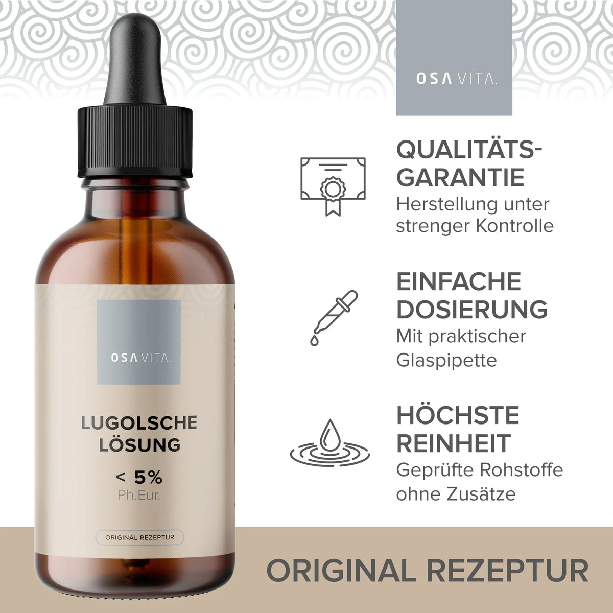 Lugol’s jodium 5% oplossing in verpakking