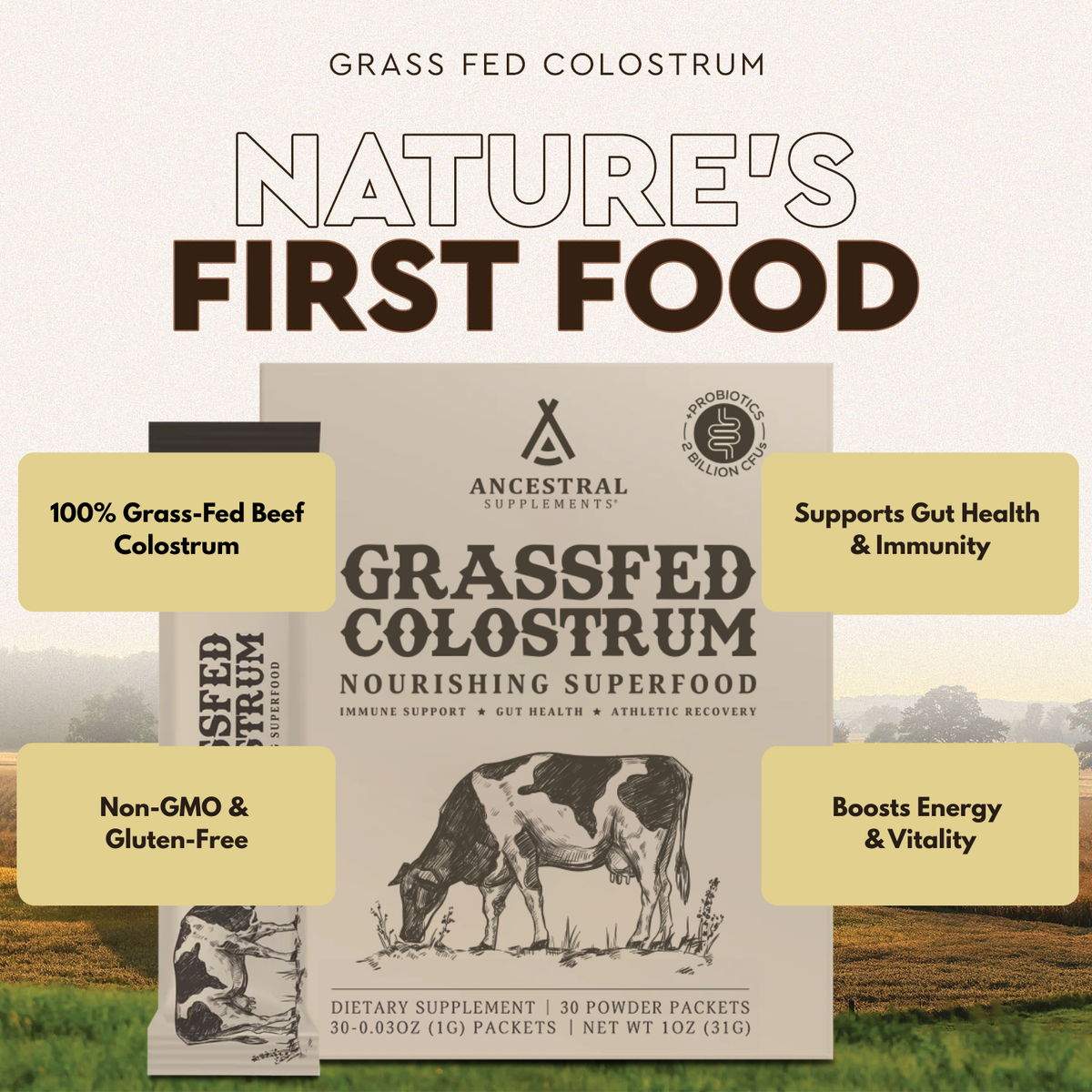 Grasgevoerde Runder Colostrum - 30 sachets – afbeelding 4
