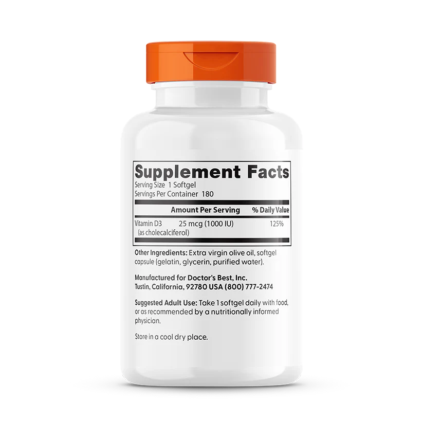 Vitamine D3 1000IU - Softgels