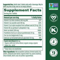 Etiket met voedingswaardetabel van Skin, Nails & Hair 2™ supplement