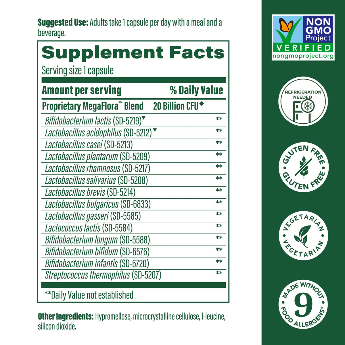 Probiotica - Megaflora® - 20 miljard units - 60 capsules