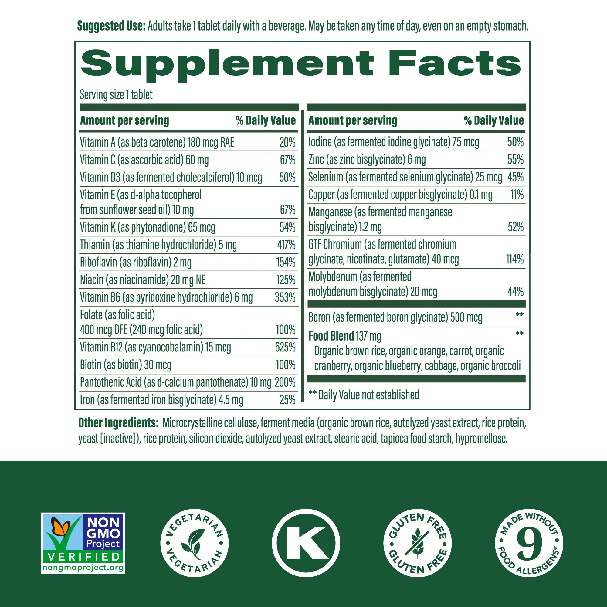 One Daily - Multivitaminen - 60 tabletten