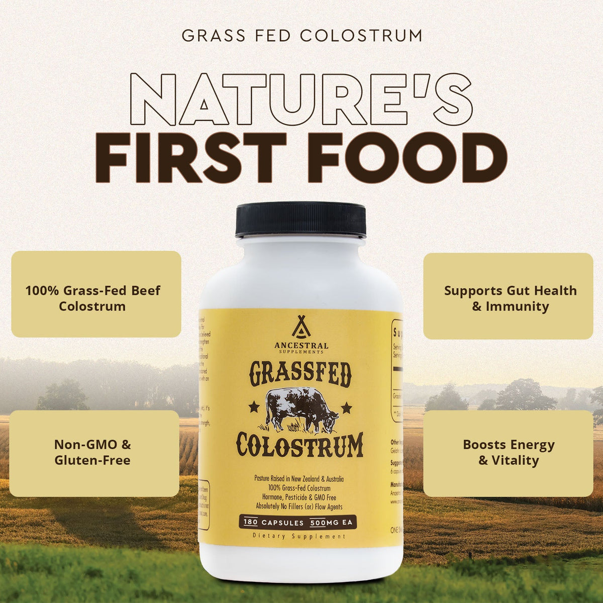 Rundercolostrum - Grasgevoerd - 180 capsules – afbeelding 3