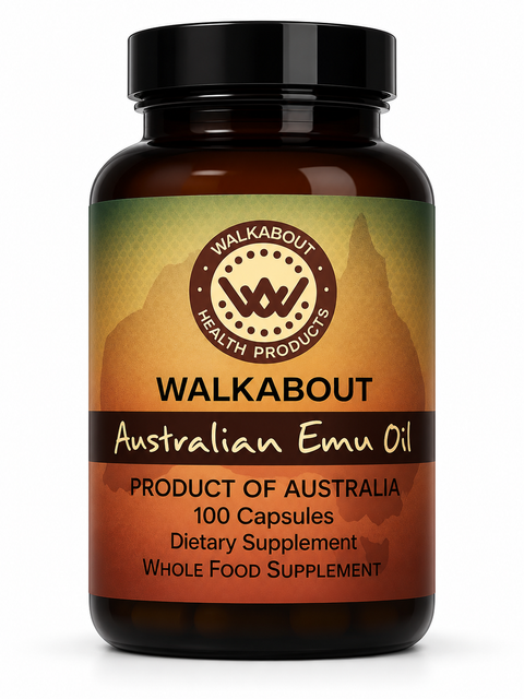 Walkabout Australische emoe-olie, pot met 100 capsules