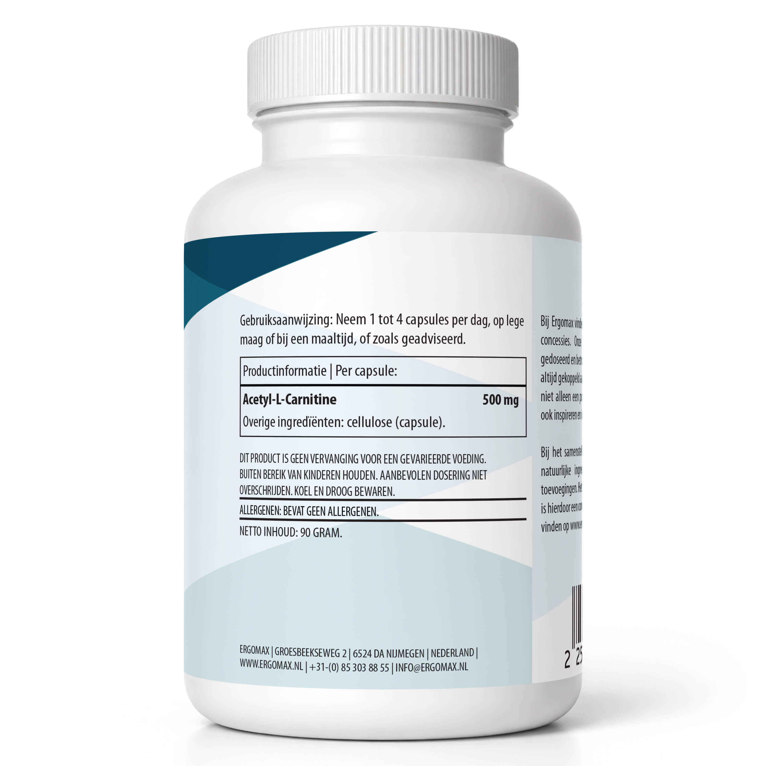 acetyl l carnitine werking Acetyl-L-Carnitine 750mg 90 Capsules Vitazan