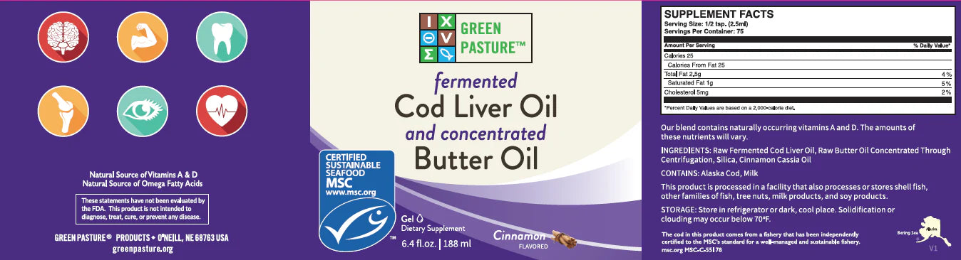 Gefermenteerde Levertraan & Boterolie Gel – Kaneel