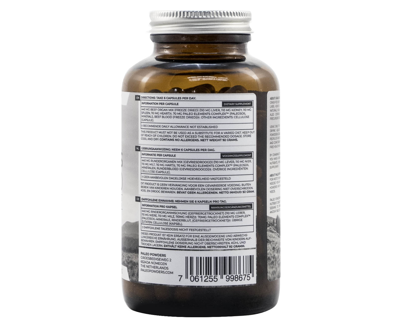 Runder Orgaan Mix - Grasgevoerd - 180 capsules
