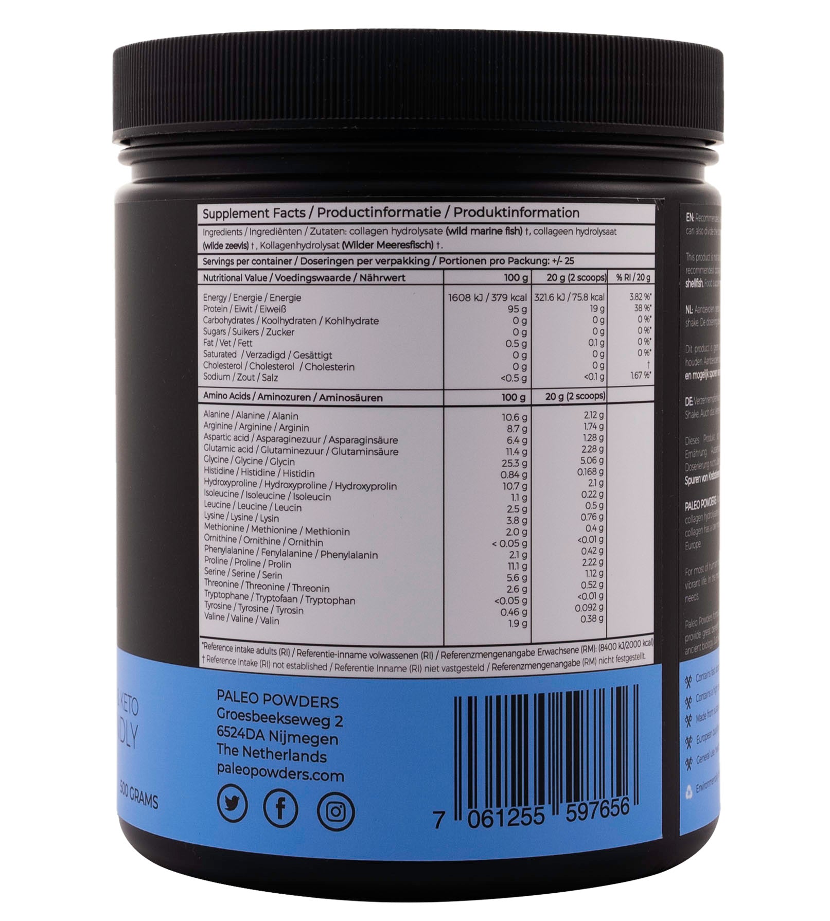 Collageen Hydrolysaat - Wild Gevangen Vis - 500 gram