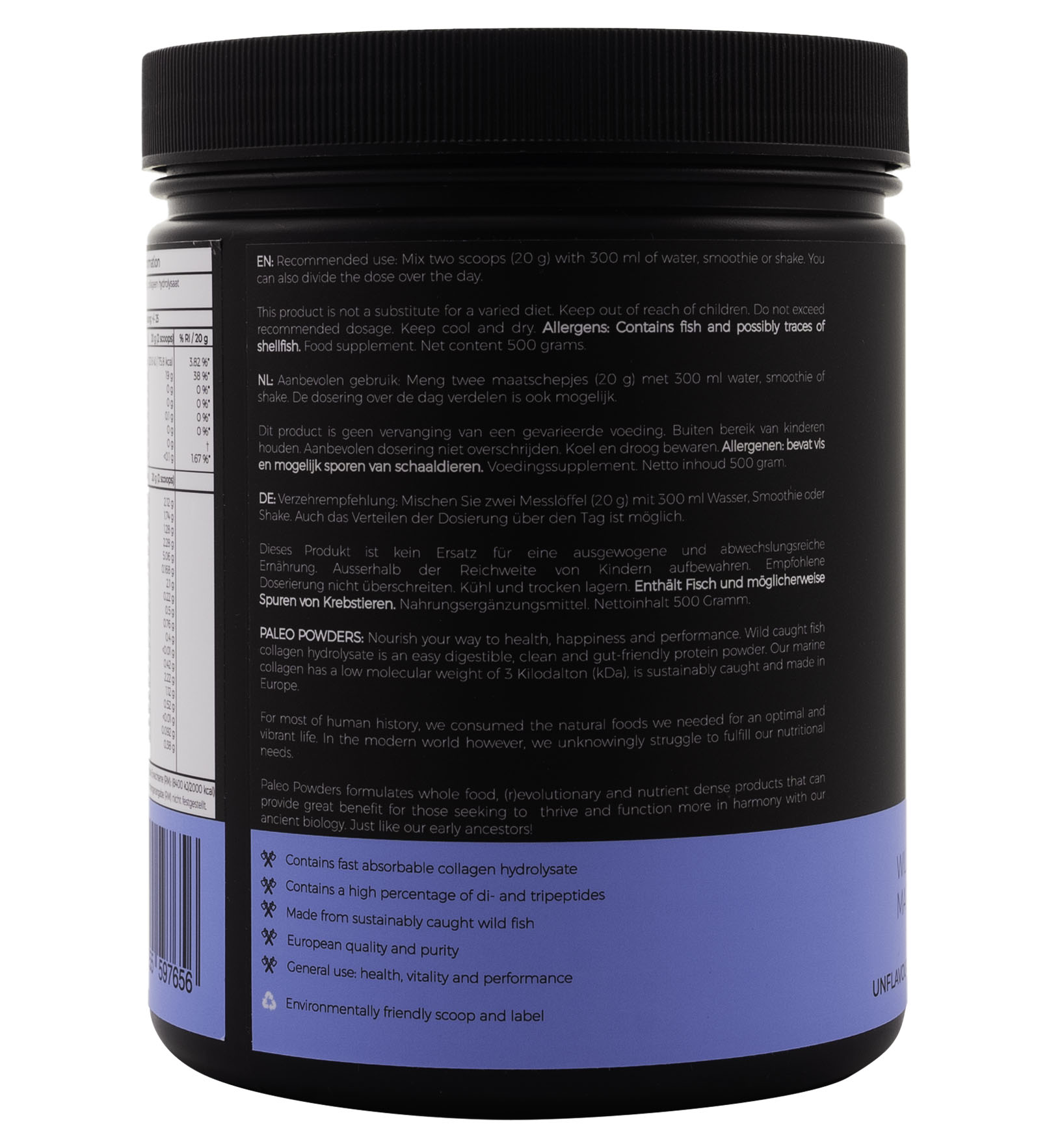 Collageen Hydrolysaat - Wild Gevangen Vis - 500 gram