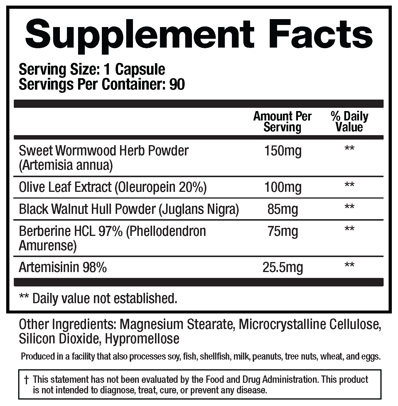 Para-X - Formulering