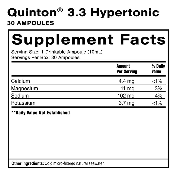 Quinton Hypertone Water - Elektrolyten Ampullen