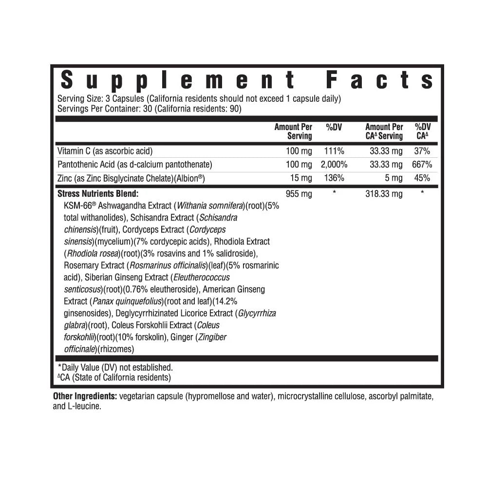 Stress Nutrients  - 90 capsules