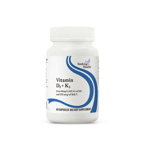 Vitamine D3 + K2 - 5000 IE / 100 mcg MK-7 - 60 capsules