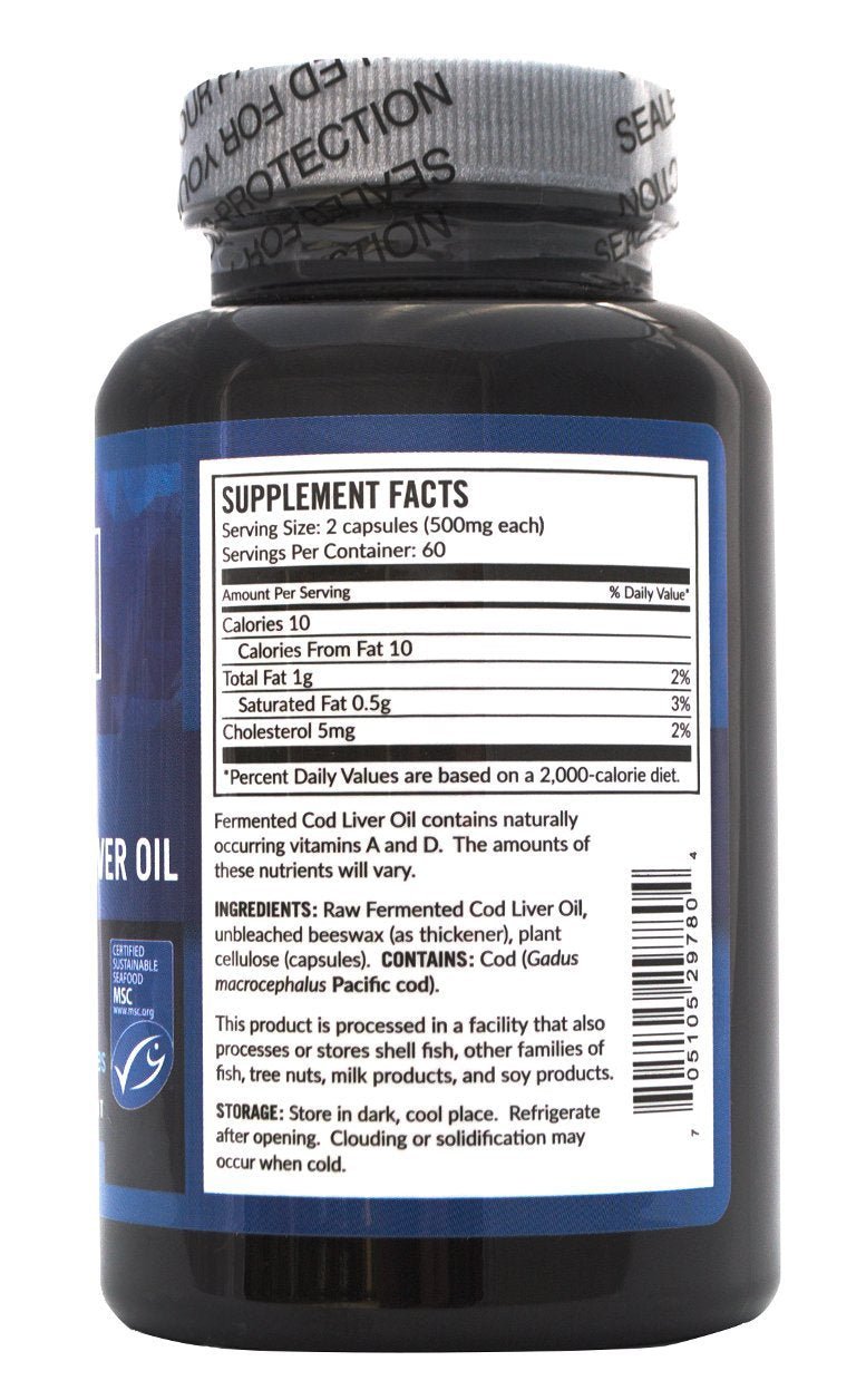 Gefermenteerde Kabeljauw Levertraan - Capsules - Ergomax