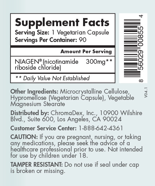 Nicotinamide Riboside - TRU NIAGEN® - 90 capsules - Ergomax