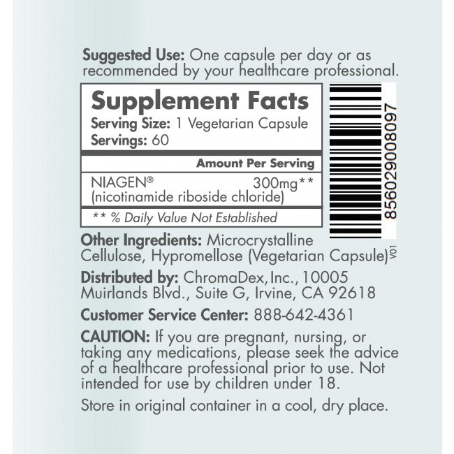 Nicotinamide Riboside - TRU NIAGEN® - 60 capsules - Ergomax