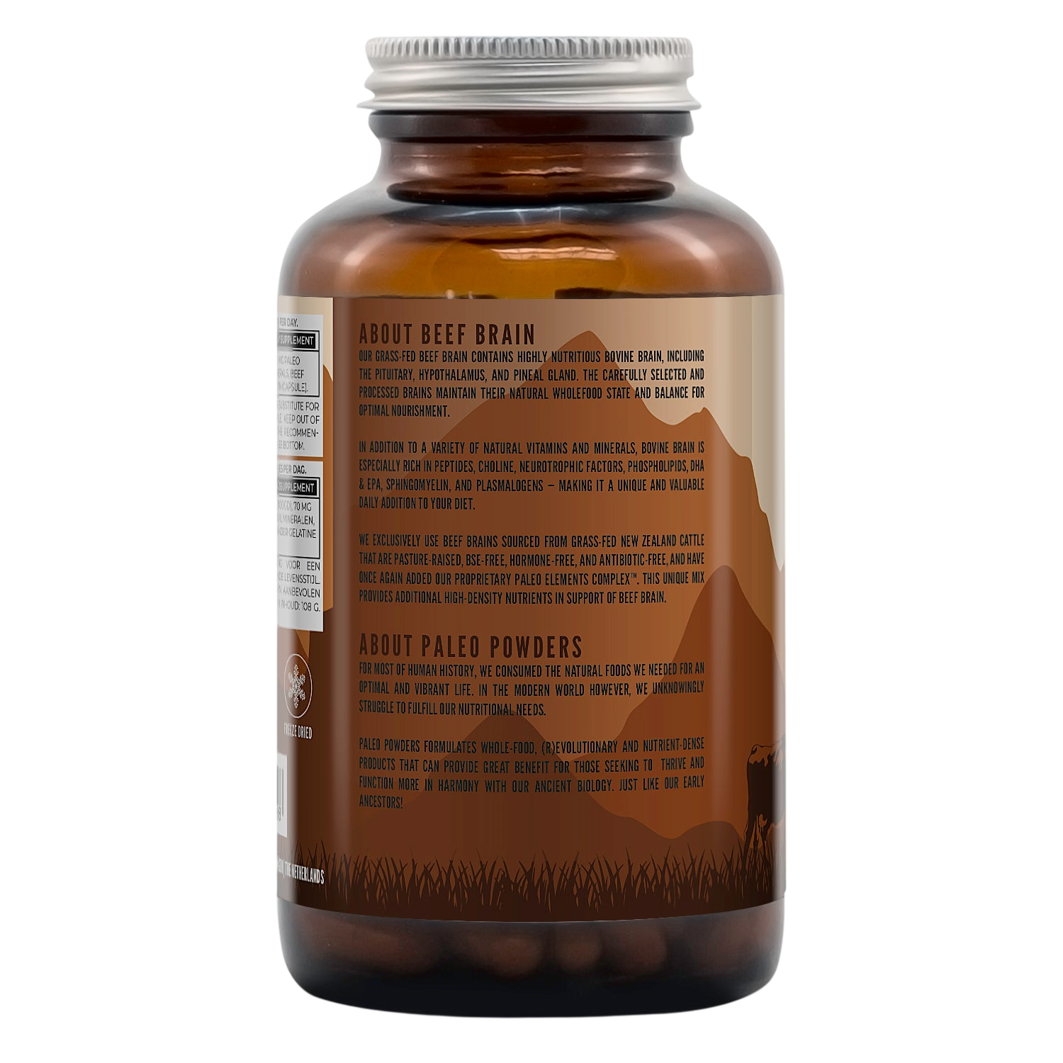 Runder Hersenen - Grasgevoerd - 180 capsules, voedingssupplement voor cognitieve gezondheid en hersenfunctie.