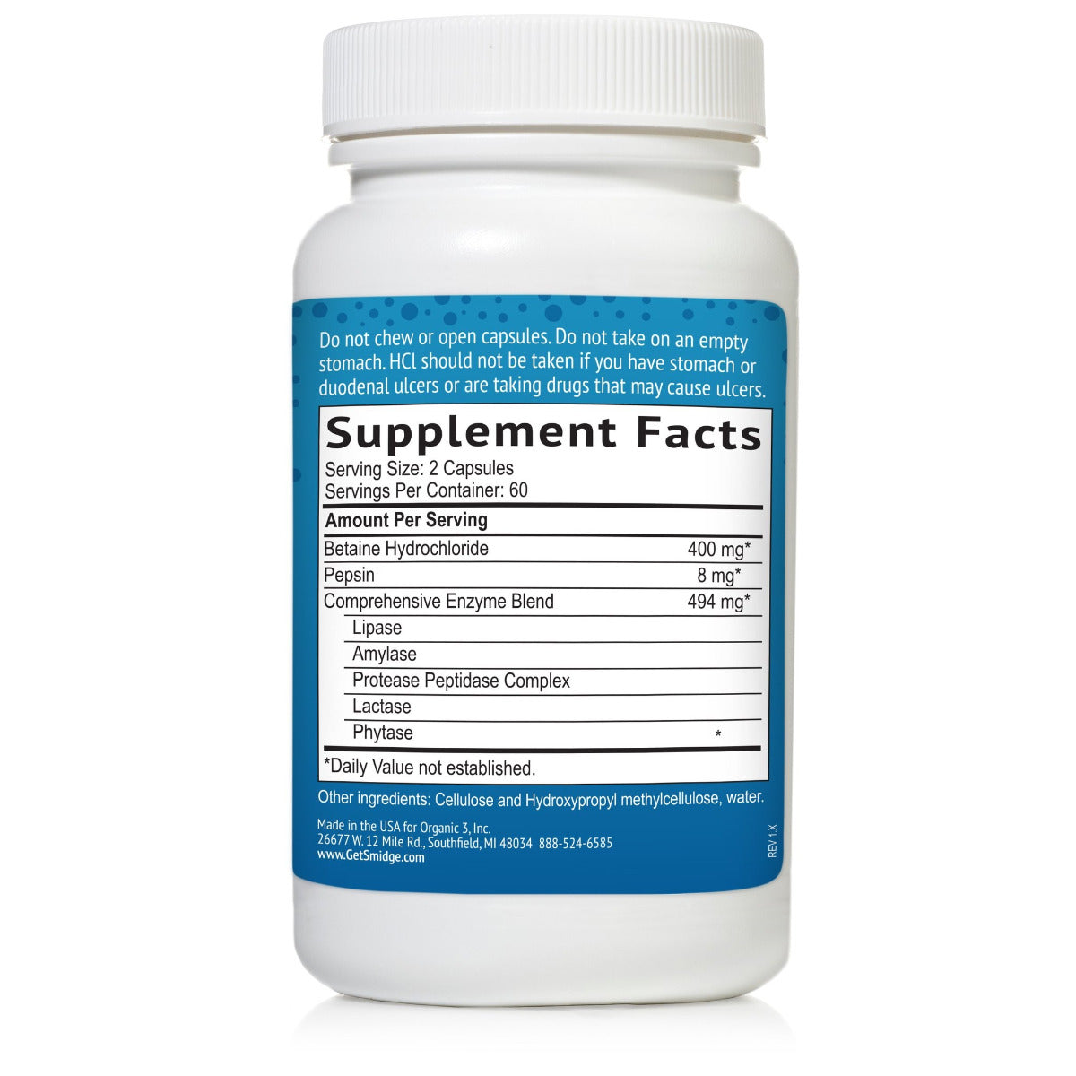 HCl + Enzymen - Smidge™ (voorheen GutZyme™ HCl) - Ergomax