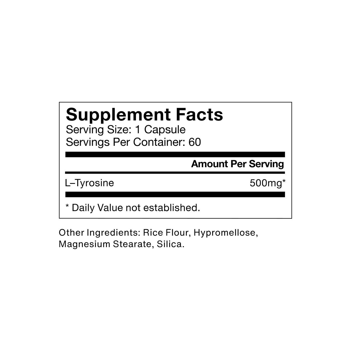 Tyrosine - 60 capsules - Newtraceuticals