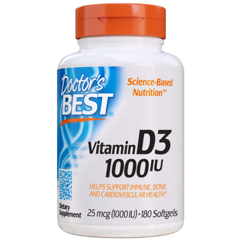 Doctor's Best - Vitamine D3 Softgels - 1000IE