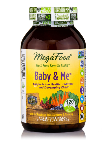 MegaFood - Baby & Me - Natuurlijke Zwangerschapsvitaminen - 120 tabletten